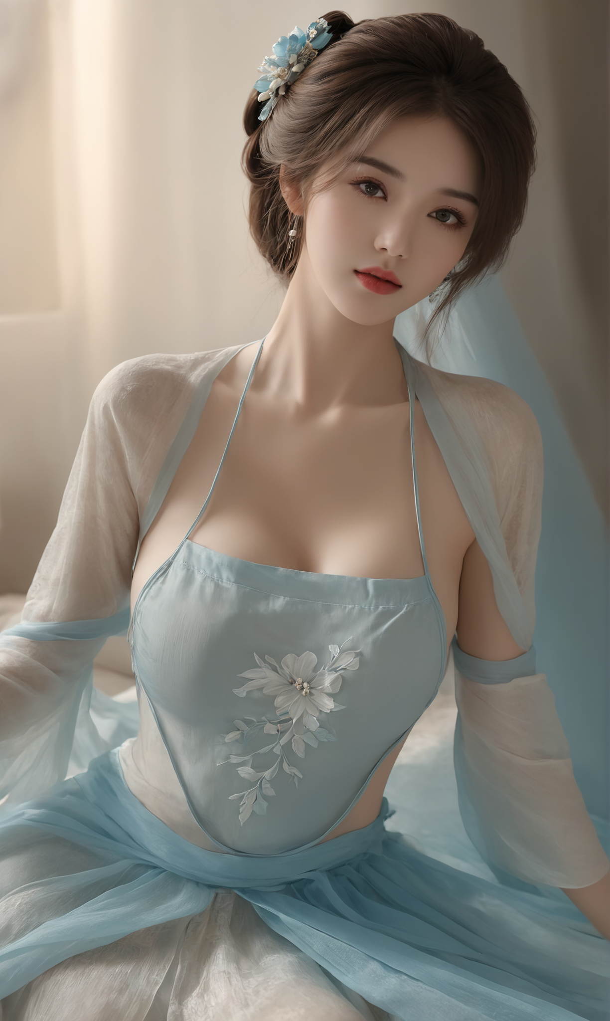 肚兜系列图集 私域内容 AI绘画原图合集1600P 3.58GB『XNF27』-微草幻图