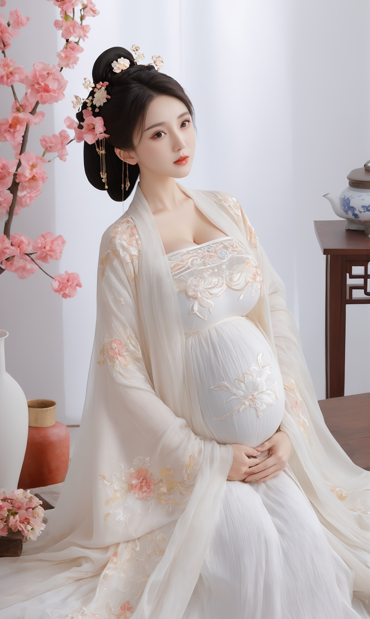 『精选』已发布 AI绘画原创古风汉服原图合集 4400P 10.8GB『XNF33』-微草幻图