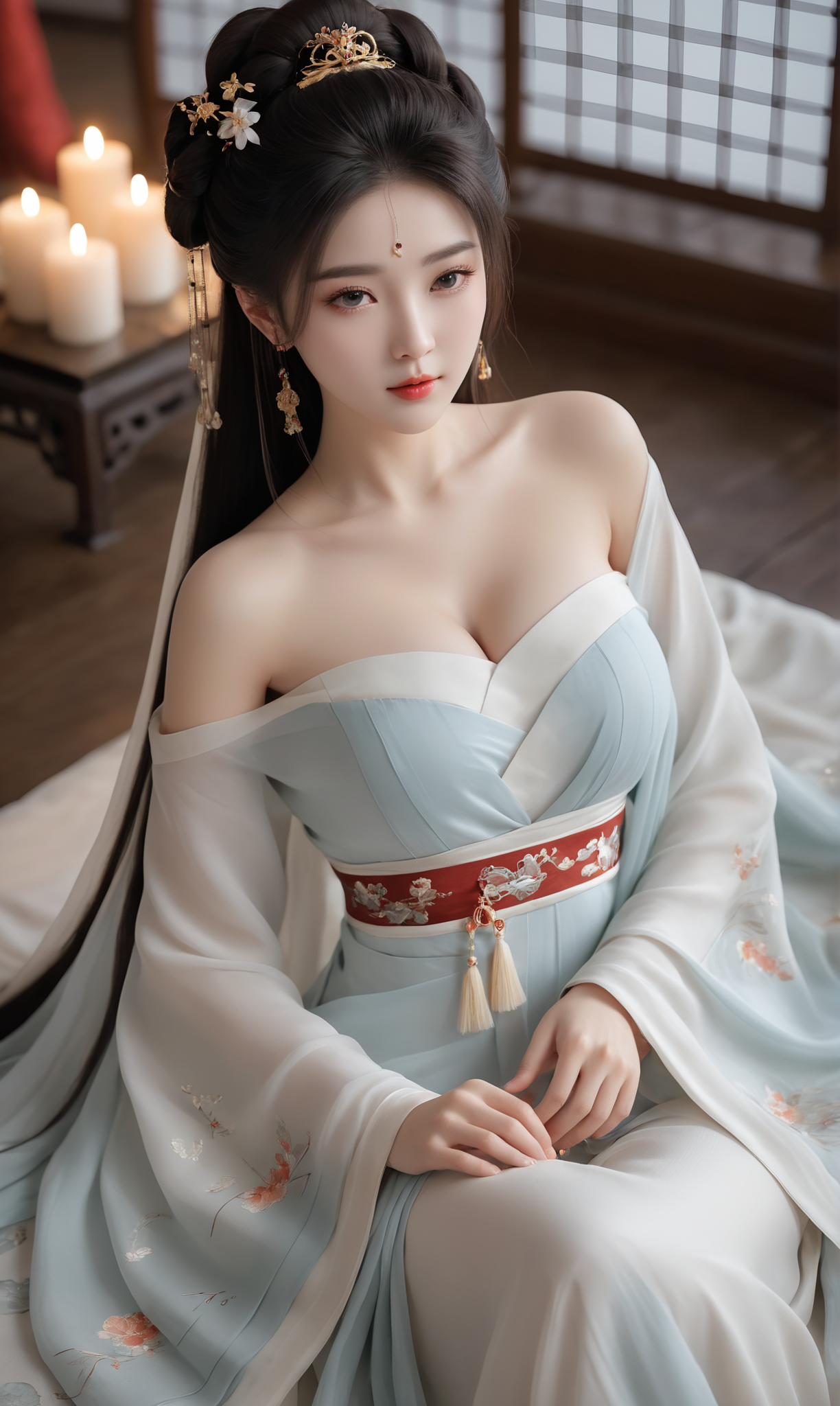 6.29-7.7 已发布 AI绘画原创古风汉服原图合集6.3GB 2600P『XNF31』-微草幻图