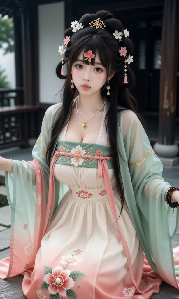 V-Girl.031 古风少女穿汉服赏灯-微草幻图
