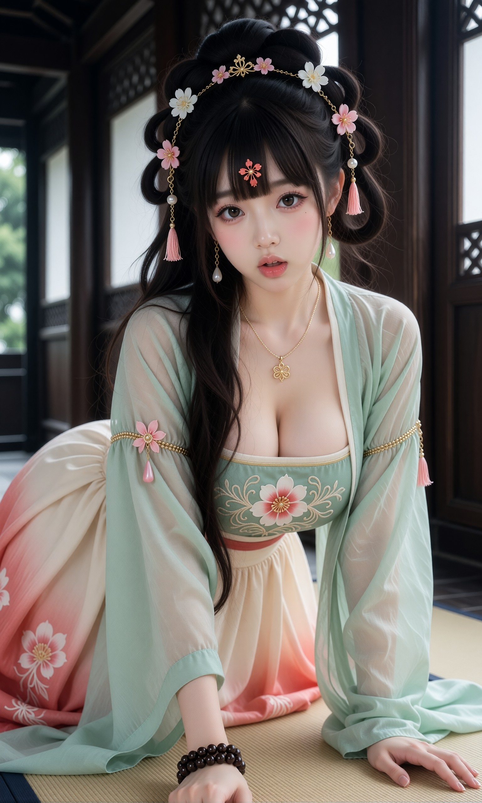 图片[2]-V-Girl.031 古风少女穿汉服赏灯-微草幻图