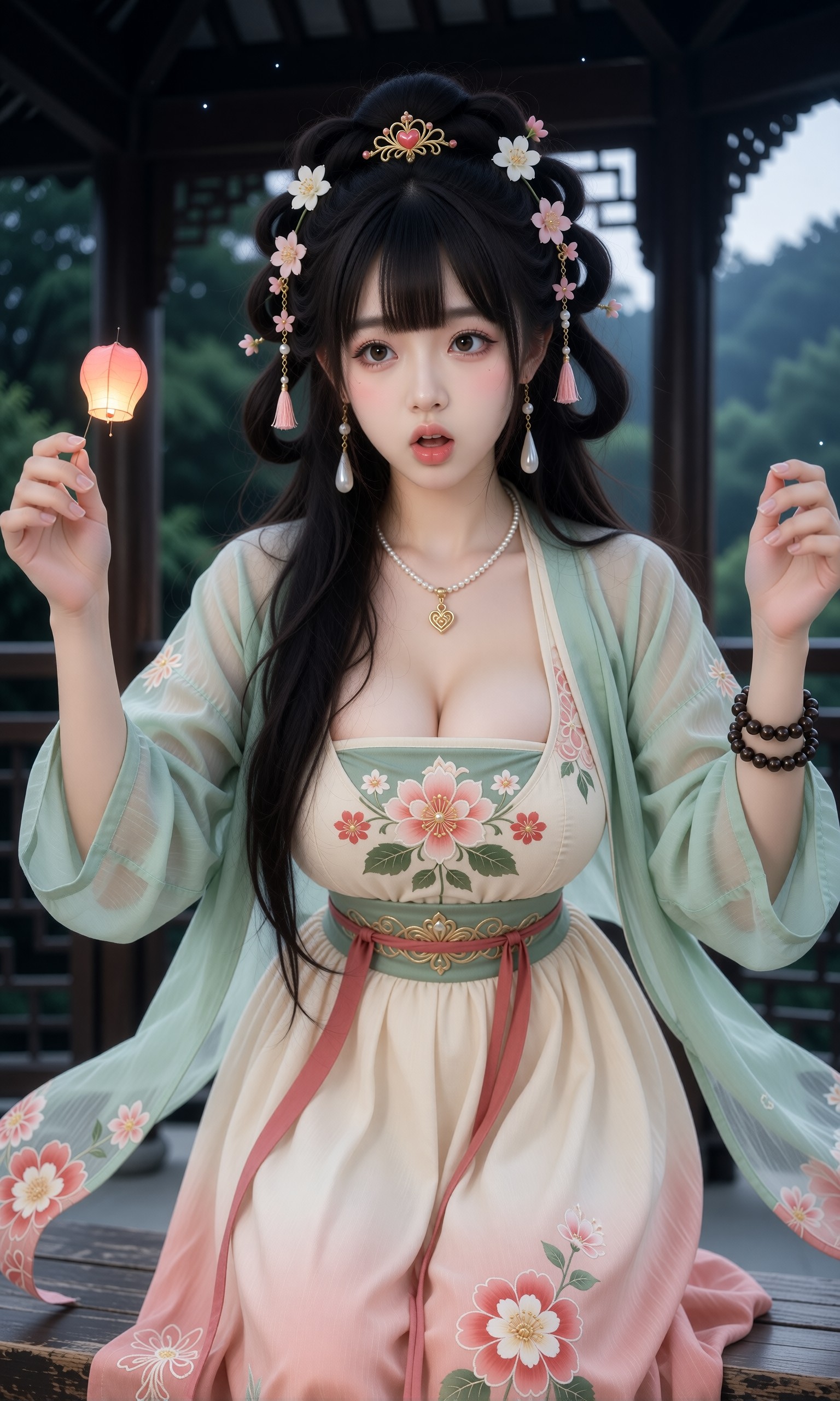 图片[3]-V-Girl.031 古风少女穿汉服赏灯-微草幻图