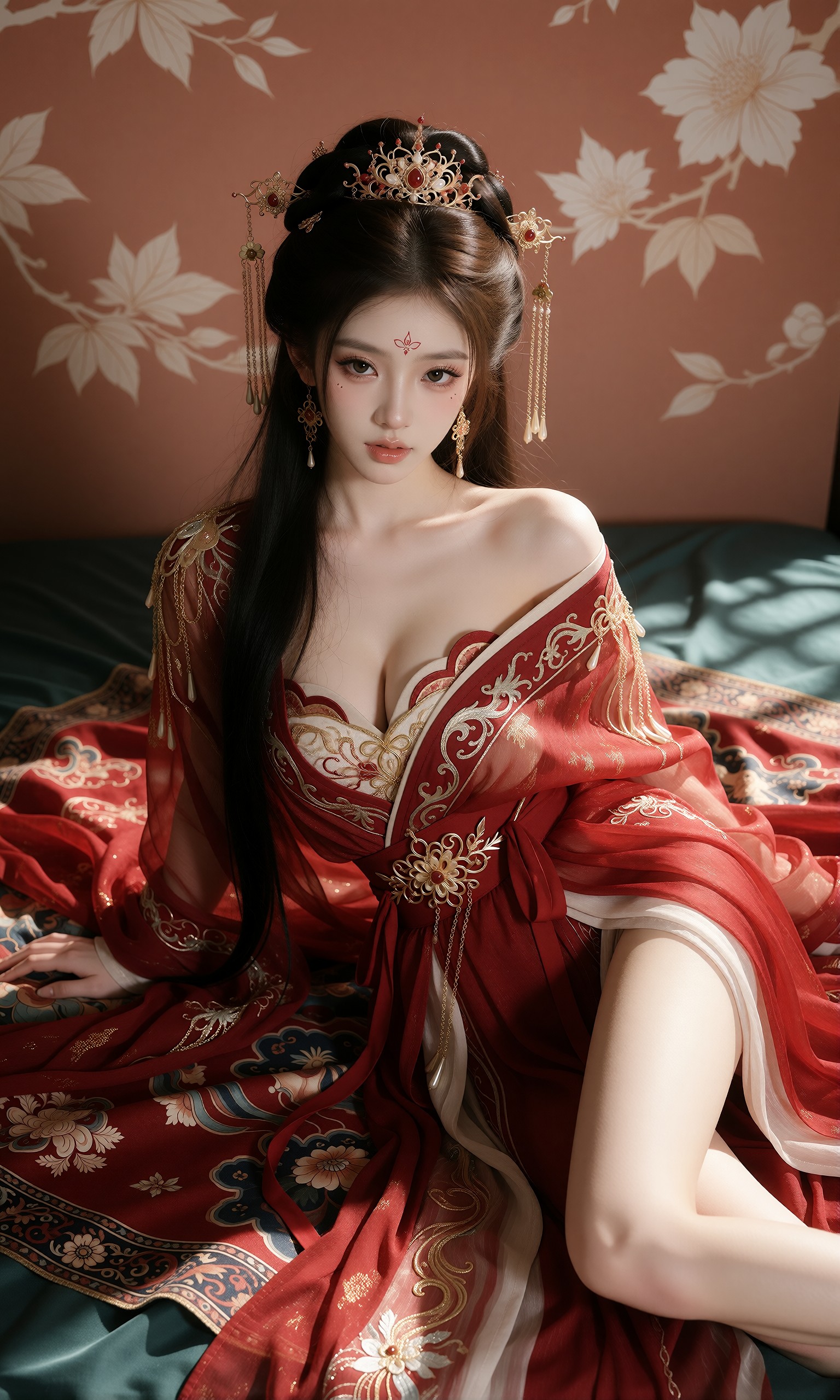图片[3]-V-Girl.051 烛影摇红，金冠步摇压不住一室暖意的闺阁静景-微草幻图